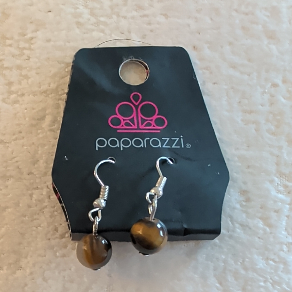 Paparazzi Dainty Tiger Balls Earrings New